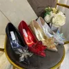 Scarpe eleganti classiche da donna moda di marca di buona qualità Tacco alto in pelle Scarpa da sposa femminile Sandali firmati da donna Comode pompe casual da festa D9073