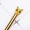 2021 Publicidade Metal Cartoon Fox Hotel Head Ballpoint Pens Moda Business Escola Escola Escola Suprimentos Girl Gift