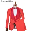 Thorndike Différentes Couleurs Un Bouton Marié Tuxedos Châle Revers Garçons D'honneur Meilleur Homme Costumes Hommes Costumes De Mariage Trois Pièces Costumes X0608