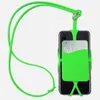 Individuell geprägter Gummi-Silikon-Lanyard-Bankkartenhalter, weicher Kunststoff-Kreditkarten-Schlüsselanhänger für iPhone 11 12 13 Pro Max-Mobiltelefon B173