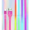 USB Type C Cable Rainbow Braided Nylon 2A 2M 6FT Charging Cord Colorful Mobile Phone Anti-break Data Cable Cord For Samsung LG Huawei Phones High Quality