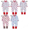 Baby jumpsuit jul romper onesie santa claus snögubbe långärmad höst bomull nyfödd tecknad kläder