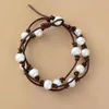 Link Chain Fashion Real Natural Irregular Freshwater Pearl Bracelets For Women Girls Handmade Pearls Bangles Boho Jewelry Anniversary Gift