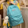 Casual Nylon imperméable Femmes Sacs School Sac à dos pour adolescents Filles Voyage Backbag Mochilas Femelle Petit Bookbag Kawaii Sac 210929