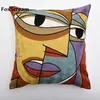 Pillow Case Embroideried Cushions Covers Embroidery Picasso Abstract Paintings Cushion Cover Red Pillows Y200104203E