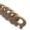 Beech Trä Elefant Naturlig handgjord Trä Teether DIY Wood Personlig Hänge Miljövänlig Säker Baby Teether Leksaker 374 Y2