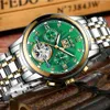 Lige Business Watch Mężczyźni Automatyczny Mechaniczny Zegarek Tourbillon Luksusowy Moda Ze Stali Nierdzewnej Sport Zegarki Mężczyźni Relogio Masculino Q0524