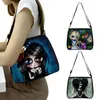 Evening Bags Gothic Cartoon Girl Print Handbag Women Canvas Underarm Shoulder For Travel Kawaii Girls Messenger Bag Ladies Cute Clutch