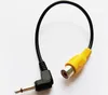 3.5 Kabels, 90 graden Hoekige 3,5 mm Mono Male Jack aan RCA Vrouwelijke adapter voor GPS AV-IN-converter Videokabel 20cm / 10st