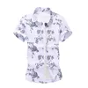 Camisa do verão dos homens de manga curta de manga curta de algodão Floral Camisas Respirável Camisas Cool 5xL 6XL 7xL 210528