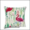 Kudde / dekorativa kudde Hem Textil Trädgård 45 * 45cm Tropisk Flamingo Saying Dom Passion Cushion Er Linne Kasta Bil Dekoration Decorati
