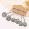 Женщины Tassels Eardrop Серьги Богемные Bling Bling Chinkly Shine Crinch Crystal Chrinselier 3Pairs / Набор Геометрические листья Крылья бутики оптовые виды ювелирных изделий