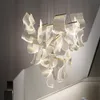 Luxo moderno LED lâmpadas lustradas para sala de estar grande decoração de casa pendurado luz design criativo villa escadaria ouro acrílico lâmpada