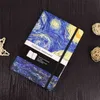 A5 Van Gogh Notebook Bullet Dotted Journal Hardcover Bandage Vincent Starry Night Travel Sketchbook Ligné Lined Diary 210611