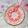 Kot kołnierzy Prowadzi Pet Pink Cherry Blossom Collar Burp Naszyjnik z wełny Niktki Pies Chihuahua Animal Scardsory Piękne akcesoria