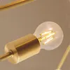 Taklampor semi spolmontering lampa antik mässing metall koppar luster modern stil belysning i guld inomhus ljusdekor