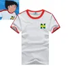 Kapitan Tsubasa t-shirty Ozora Tsubasa bawełniane topy Kojiro Hyuga t-shirty z krótkim rękawem Cosplay kostiumy dla dorosłych dzieci letnie koszulki