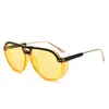 Мужчины популярные солнцезащитные очки со специальной ультрафиолетовой защитной женщиной модные винтажные овальные очки рама высокого качества