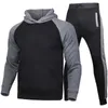 New Casual Tracksuit Men 2 Pieces Sets Hooded Sweatshirts Spring Men's Clothes Pullover Hoodies Pants Suit Print Men's Hoodie Y0831