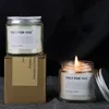 Handgemaakte Clear Geurkaarsen Kokosnoot Sojas Wax Aromatherapie Essentiële Olie Kaars Glas Can Packaging Aangepaste Logo Bruiloft Thanksgiving Day Gift JY0790