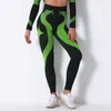 Pantalon sans couture femmes taille haute Sport Leggings contrôle du ventre course Jogging Sports S-L 210925