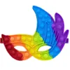 Party Mask Fidget Toy Rainbow Masquerade Bollar Fancy Dress Masks Blindfold Push Bubble Facemask för Halloween Jul Prom Kids Aldult