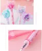 Transparent Cat Sequins Gel Pen 0.5mm Student Cute Signature Gel Stationery Pens School Office Supplies Writing Tools GC759