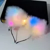 Hårtillbehör 1PC Light Up Glowing Cat Ear Headband Plush Ears