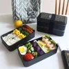 TUUTH 2000ml Microwave Lunch Box Portable Double Layer Bento Box BPA Free For Kids Picnic Office Workers School Dinnerware 210818