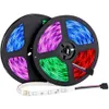 5m 10m 15m 20m RGBW RGBWW LED tira luz RGB 5050 300LEDS Luzes tiras DC12V Fita Flexível IR WiFi Contaller + Adaptador EU / US / UK / AU D1.5