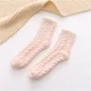 Coral Velvet Thick Towel Socks Lady Winter Warm Fluffy Adult Candy Color Floor Sleep Fuzzy Socks Girls Stockings 2pcs/pair CCA11917 73 Y2