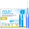 Push-pule escova interdental 0.6-1.5mm ferramenta de limpeza de goma ortodôntico escovas de dentes escova de dentes