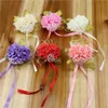 Artificial Flowers Wedding Decorations Bridal Hand Flower Bridesmaids sisters wrist Corsage Foam Rose Simulation FakeFlowers WLL672