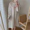 Casual Printed Florals Homewear Jurken Chic Nightdress Sweet Loose All Match Soft Mode Pyjama Sets 210525