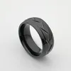 Retro punk gótico jóias cor preta 316l aço inoxidável anel de titânio senhoras anéis para homens feminino presente de casamento tamanho 8 9 10 11247a