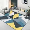 miękkie dywaniki do salonu Nordic Geometryczne łóżko wanna i stołowa mata podłogowa nie pośpiechowa Dywany Łóżko Dekoracja 211026