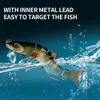 Promotion 6 Färg 12.5cm 21.5g ABS Fiske Lures för basöring Multi-fogade Swimbaits Slow Sinking Bionic Swimming Lure Färskvatten Saltvatten (120pcs)