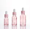 10ml 20ml 30ml Pink Glass Dropper Bottle Essential Oil Liquid Reagent Bottles Cosmetics Packaging Containers SN3071