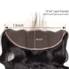 Großhändler 13x4 transparente Spitzenfrontal 100% menschliche Haar Körperwelle 14-20inch