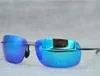 Yeni Erkekler Kadınlar M422 Güneş Gözlüğü Yüksek Kalite Polarize Çerçevesiz Lens Spor Bisiklet Sürüş Plaj Açık Sürme Buffalo Boynuz UV400 Sunglass Kılıf