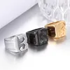 anello moda in acciaio inossidabile 13 lettere Nero argento e oro Tre tipi di numeri arabi di colore Anelli con numeri punk per uomo039s4235563