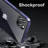 Geklakte telefooncase voor iPhone 12 Mini 12 PRO MAX anti-herfst TPU-frame Beschermende schokbestendige harde pc achterkant