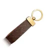 2021 Keychain Key Chain Buckle Keychains Lovers Car Handmade Leather Men Women Bags Pendant Accessories 10 Color 65221 with box du177e