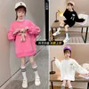 Kids Clothes Girls Halloween Cute Loose Korean Style Sweater Dress Spring Autumn Long Sleeves Teenage Girls Clothes 10 12 Year Q0716
