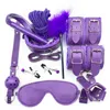 Bondages Plush Ten piece Sexual Abuse Suit Adult Bondage Gear Toy Handcuffs Whip Anal Insertion Vibrator Product Female Sex Toys 1122