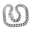 High Quality Miami Cuban Link Chain Necklace Men Hip Hop Gold Silver Necklaces Stainless Steel Jewelry