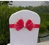 Bowknot Wedding Chair Cover Sashes Elastic Spandex Bow Chair-Band With Buckle For Weddings Banquet Party Decoration Accessories SN5614