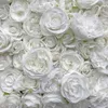 White Gold 3D Flower Wall Panel Flower Runner Wedding Artificial Silk Rose Peony Wedding Backdrop Decoration 24pcslot TONGFENG1735551