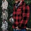 Pulls pour hommes Col rabattu Great Fluffy Fleece Automne Sweat Revers Hiver Plaid