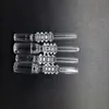 10mm 14mm 18mm Quartz Tip Smoking Accessories For Nectar Collector Kit Dab Straw Tube Drip Tips Glass Water Bongs Partner VS Ceramic nail